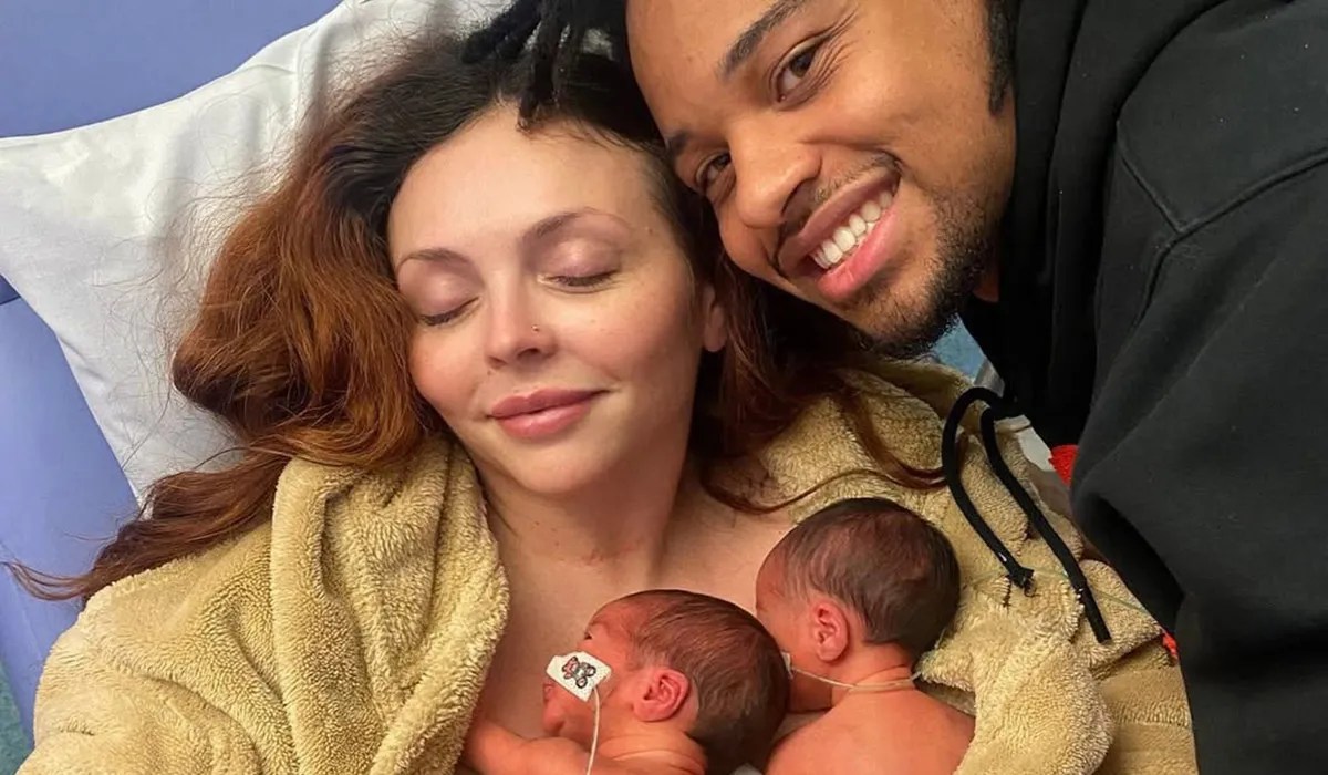Jesy Nelson and Zion with their twins. Pic: Jesy Nelson / Instagram